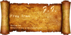 Frey Irma névjegykártya