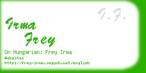 irma frey business card